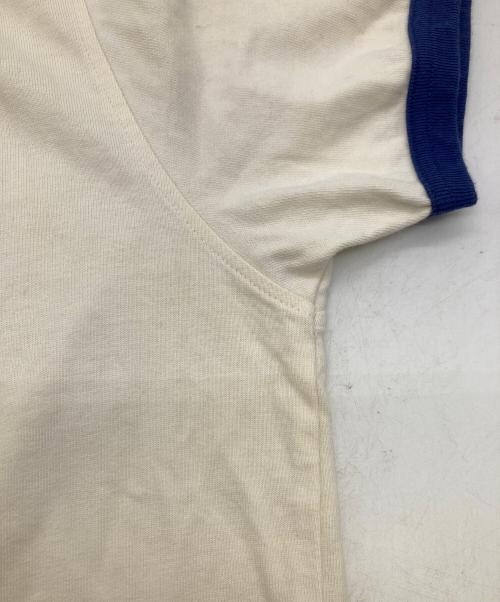 Aime Leon Dore（エメ レオン ドレ）Aime Leon Dore (エメ レオン ドレ) トリムTシャツ アイボリー×ブルー サイズ:Lの古着・服飾アイテム