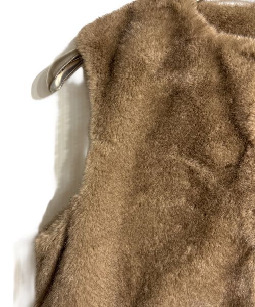 Drawing Numbers（ドローイングナンバーズ）Drawing Numbers (ドローイングナンバーズ) ミンクエコファーベスト ベージュ サイズ:38の古着・服飾アイテム