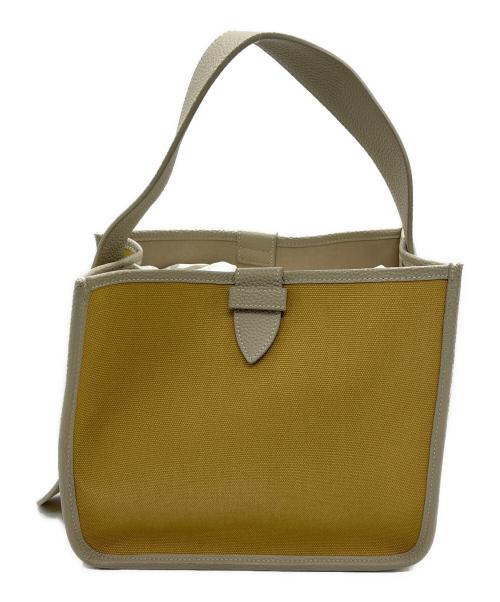 VASIC（ヴァジック）VASIC (ヴァジック) PORT/ハンドバッグ ベージュ×グレーの古着・服飾アイテム