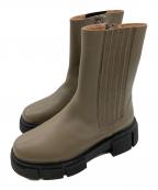 atelier bruggeアトリエ ブルージュ）の古着「レザータンクソールサイドゴアブーツ」｜グレー