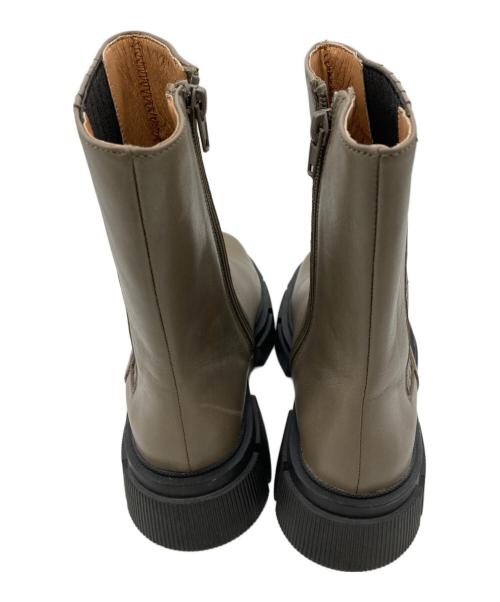 atelier brugge（アトリエ ブルージュ）atelier brugge (アトリエ ブルージュ) レザータンクソールサイドゴアブーツ グレー サイズ:Sの古着・服飾アイテム