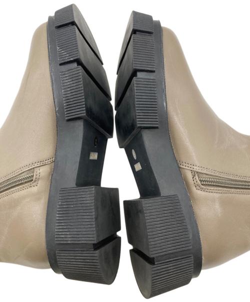 atelier brugge（アトリエ ブルージュ）atelier brugge (アトリエ ブルージュ) レザータンクソールサイドゴアブーツ グレー サイズ:Sの古着・服飾アイテム