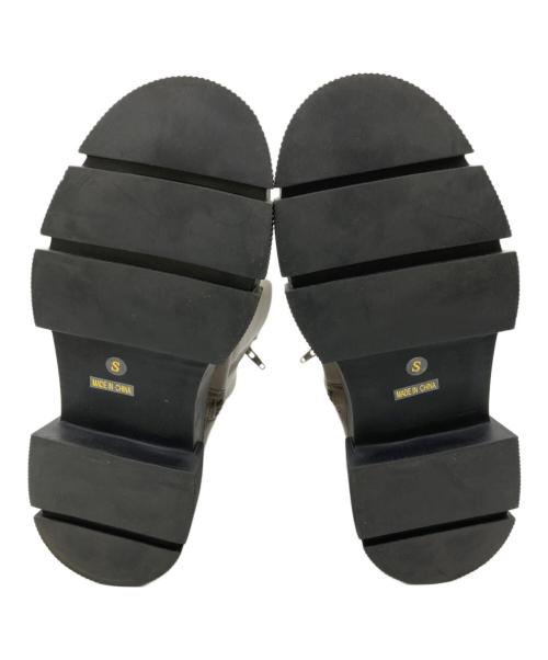 atelier brugge（アトリエ ブルージュ）atelier brugge (アトリエ ブルージュ) レザータンクソールサイドゴアブーツ グレー サイズ:Sの古着・服飾アイテム