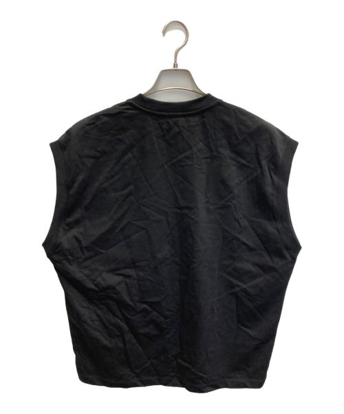 H BEAUTY&YOUTH（エイチ ビューティー&ユース）H BEAUTY&YOUTH (エイチ ビューティー&ユース) メロー コットン ノースリープ カットソー ブラック サイズ:USA 40の古着・服飾アイテム