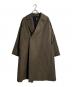 HEVO（イーヴォ）の古着「BRINDISI ウールコットンツイル ダブルブレストベルテッドコート」｜オリーブ