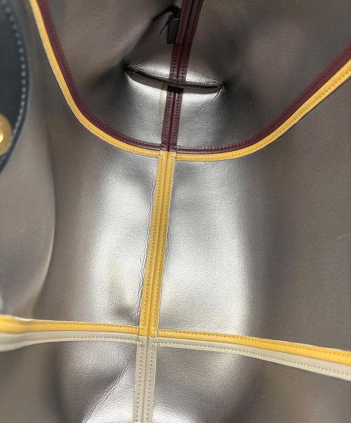 SEE BY CHLOE（シーバイクロエ）SEE BY CHLOE (シーバイクロエ) バイカラーレザートートバッグ ボルドー×ベージュの古着・服飾アイテム