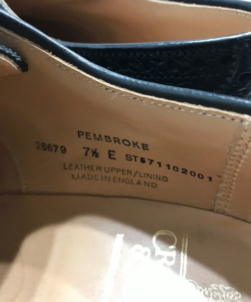 Crockett & Jones（クロケット＆ジョーンズ）Crockett & Jones (クロケット＆ジョーンズ) PEMBROKE/フルブローグ シューズ ブラック サイズ:71/2 Eの古着・服飾アイテム
