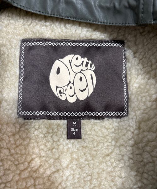 pretty green（プリティーグリーン）Pretty Green (プリティーグリーン) ラバーコーティング裏ボアジャケット カーキ サイズ:4の古着・服飾アイテム