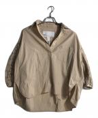 ticcaティッカ）の古着「コットンレースパフスリーブシャツ」｜ベージュ