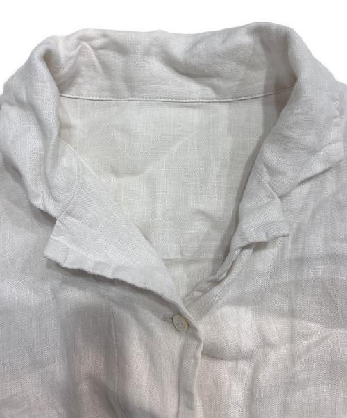 nest Robe（ネストローブ）nest Robe (ネストローブ) 半袖リネンオープンカラーシャツ ホワイト サイズ:FREEの古着・服飾アイテム