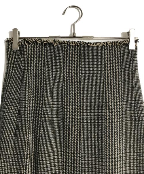 Whim Gazette（ウィムガゼット）Whim Gazette (ウィムガゼット) グレンチェックタイトスカート ブラウン サイズ:Mの古着・服飾アイテム