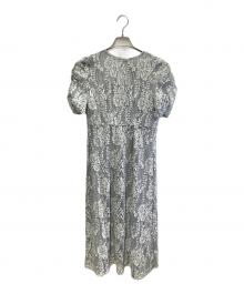 Kaene（カエン）の古着「配色レースエプロンワンピース」｜ブルー