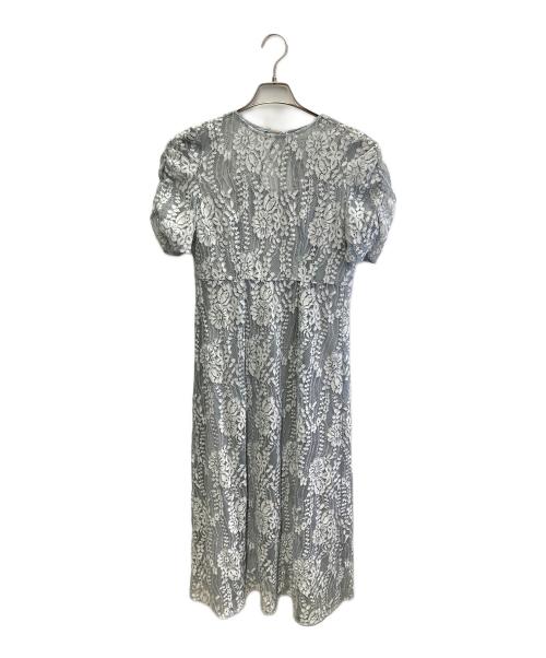 Kaene（カエン）Kaene (カエン) 配色レースエプロンワンピース ブルー サイズ:34の古着・服飾アイテム