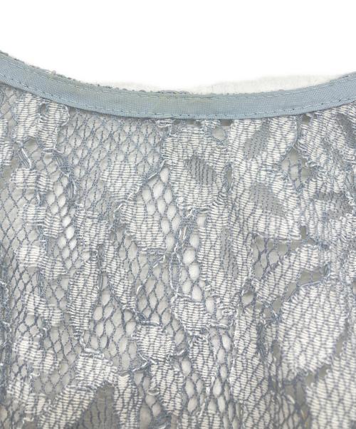 Kaene（カエン）Kaene (カエン) 配色レースエプロンワンピース ブルー サイズ:34の古着・服飾アイテム