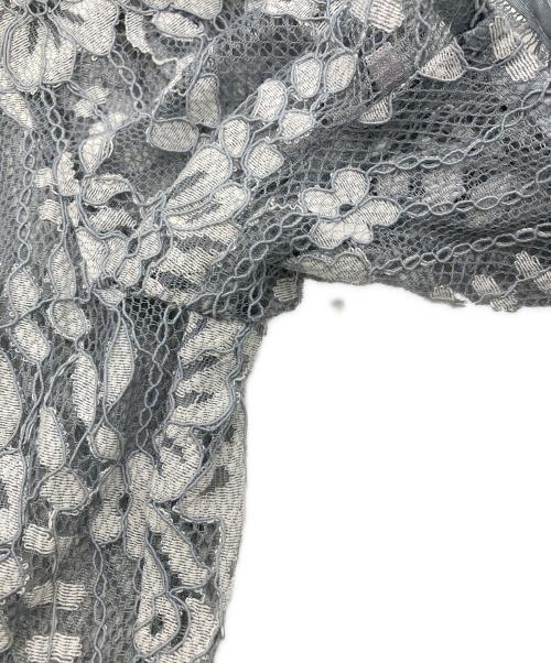 Kaene（カエン）Kaene (カエン) 配色レースエプロンワンピース ブルー サイズ:34の古着・服飾アイテム