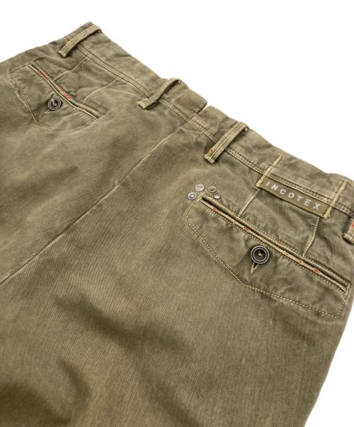 INCOTEX（インコテックス）INCOTEX (インコテックス) ヴィンテージ加工ワークパンツ オリーブ サイズ:81cm (W32)の古着・服飾アイテム