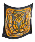 HERMESエルメス）の古着「Cavalcadour カレ140」｜オレンジ