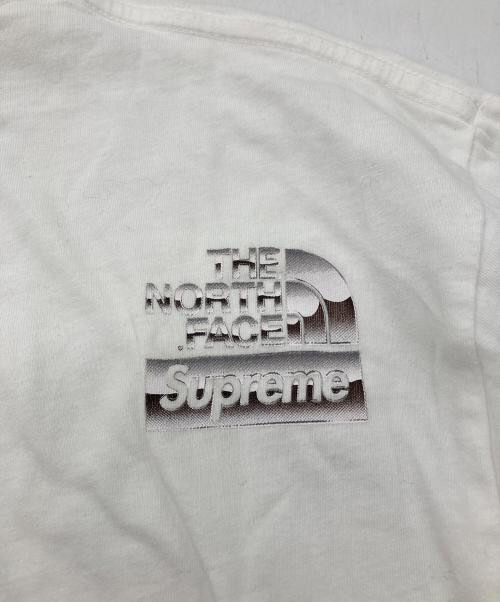 SUPREME（シュプリーム）Supreme (シュプリーム) THE NORTH FACE (ザ ノース フェイス) Metallic Logo Tee/プリントTシャツ ホワイト サイズ:Sの古着・服飾アイテム