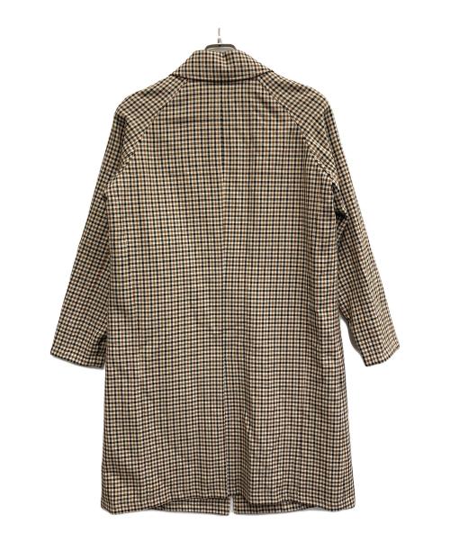 BROOKS BROTHERS（ブルックスブラザーズ）BROOKS BROTHERS (ブルックスブラザーズ) 千鳥柄ステンカラーコート ブラック×ベージュ サイズ:2の古着・服飾アイテム