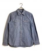 IRON HEARTアイアンハート）の古着「デニムウエスタンシャツ」｜ブルー