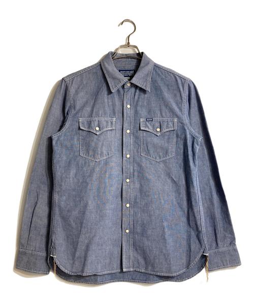 IRON HEART（アイアンハート）IRON HEART (アイアンハート) デニムウエスタンシャツ ブルー サイズ:Lの古着・服飾アイテム