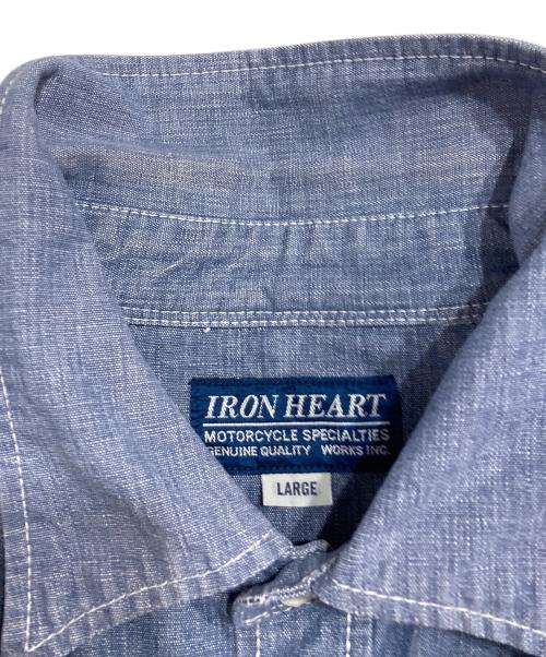 IRON HEART（アイアンハート）IRON HEART (アイアンハート) デニムウエスタンシャツ ブルー サイズ:Lの古着・服飾アイテム