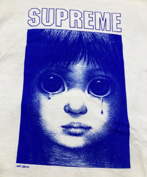 SUPREME（シュプリーム）Supreme (シュプリーム) margaret keane teardrop tee ホワイト×ブルー サイズ:Sの古着・服飾アイテム