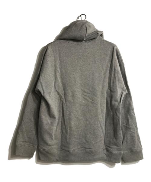 LOEWE（ロエベ）LOEWE (ロエベ) レザーロゴパッチリラックスフィット フーディー グレー サイズ:Mの古着・服飾アイテム