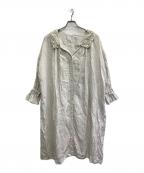 nest Robeネストローブ）の古着「レースカラー2wayスモックワンピース」｜アイボリー