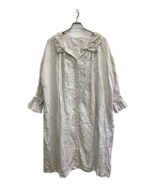 nest Robe（ネストローブ）nest Robe (ネストローブ) レースカラー2wayスモックワンピース アイボリー サイズ:FREEの古着・服飾アイテム