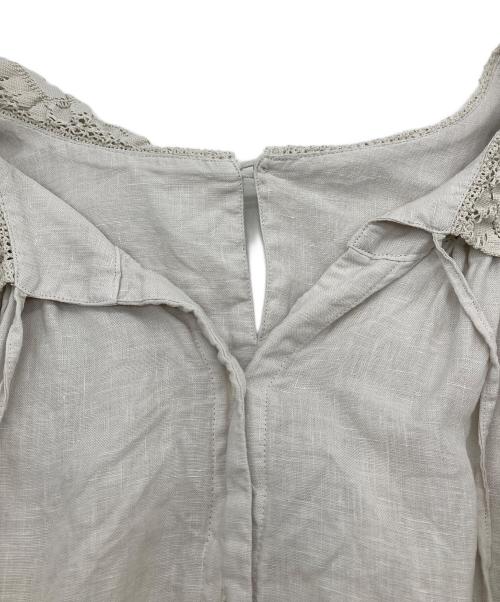 nest Robe（ネストローブ）nest Robe (ネストローブ) レースカラー2wayスモックワンピース アイボリー サイズ:FREEの古着・服飾アイテム