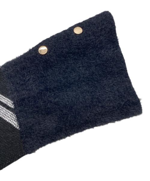 LIP SERVICE（リップサービス）LIP SERVICE (リップサービス) フェザーカラーチェックニットワンピース ブラック×ホワイト サイズ:FREE 未使用品の古着・服飾アイテム