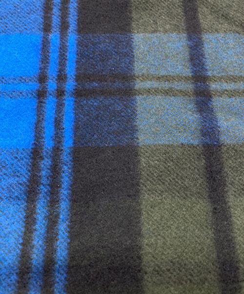 JOHNSTONS OF ELGIN（ジョンストンズオブエルガン）JOHNSTONS OF ELGIN (ジョンストンズオブエルガン) ウールカシミヤチェックマフラー ブルーの古着・服飾アイテム