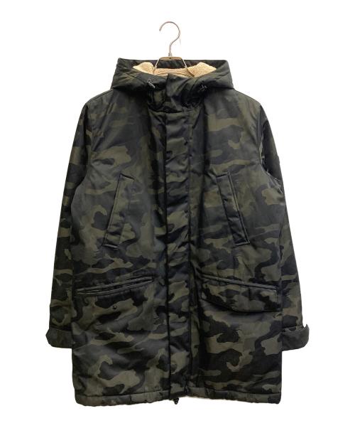 MK MICHAEL KORS（マイケルコース）MK MICHAEL KORS (マイケルコース) 裏ボアカモ柄ナイロンコート カーキ サイズ:Mの古着・服飾アイテム