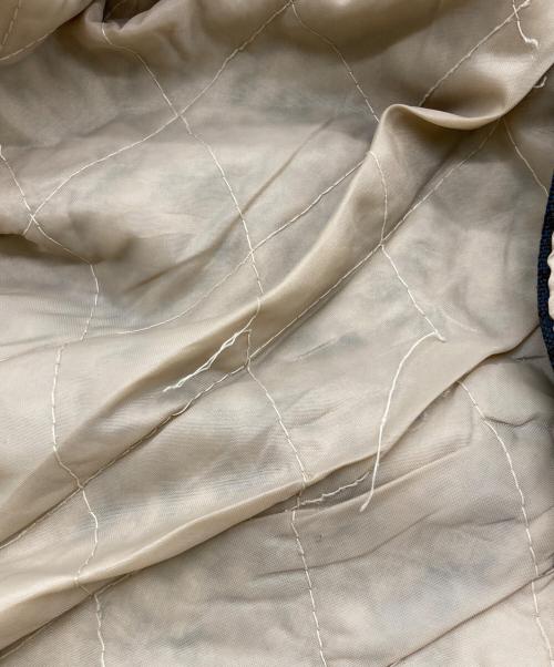 VAN HEUSEN（ヴァンヒューセン/バンヒューゼン）VAN HEUSEN (ヴァンヒューセン/バンヒューゼン) 裏地キルテインングオンブレネルシャツ ブルー×ブラック サイズ:Lの古着・服飾アイテム