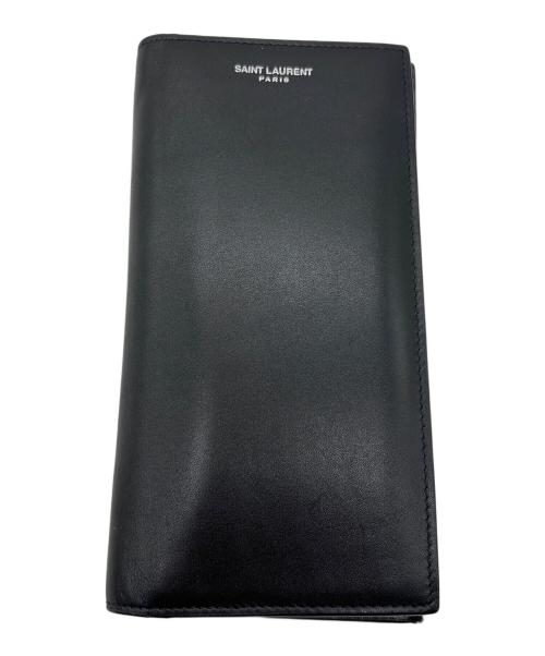 Saint Laurent Paris（サンローランパリ）Saint Laurent Paris (サンローランパリ) コンチネンタルロングウォレット/長財布 ブラックの古着・服飾アイテム