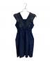 ELENDEEK (エレンディーク) プリーツVネックワンピース ネイビー サイズ:S：3000円