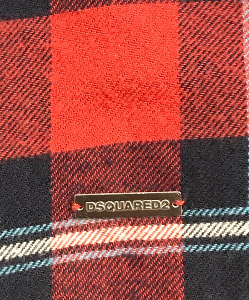 DSQUARED2（ディースクエアード）DSQUARED2 (ディースクエアード) ネルシャツ レッド×ネイビー サイズ:44の古着・服飾アイテム