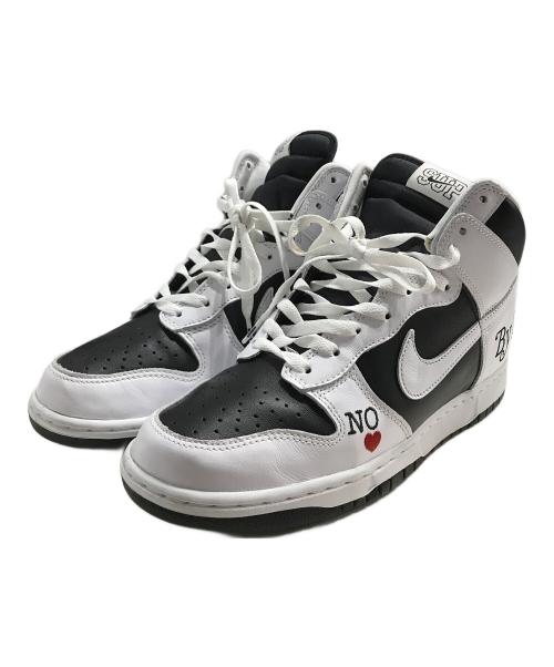 NIKE（ナイキ）NIKE (ナイキ) Supreme (シュプリーム) SB DUNK HIGH OG QS SUPREME By Any Means ホワイト×ブラック サイズ:28cmの古着・服飾アイテム