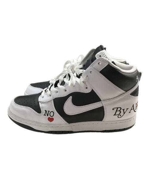 NIKE（ナイキ）NIKE (ナイキ) Supreme (シュプリーム) SB DUNK HIGH OG QS SUPREME By Any Means ホワイト×ブラック サイズ:28cmの古着・服飾アイテム