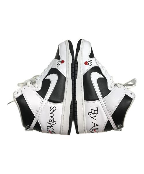 NIKE（ナイキ）NIKE (ナイキ) Supreme (シュプリーム) SB DUNK HIGH OG QS SUPREME By Any Means ホワイト×ブラック サイズ:28cmの古着・服飾アイテム