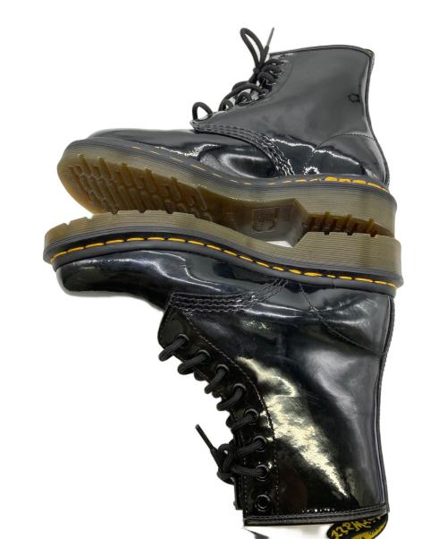 Dr.Martens（ドクターマーチン）Dr.Martens (ドクターマーチン) エナメル８ホールブーツ ブラック サイズ:37の古着・服飾アイテム