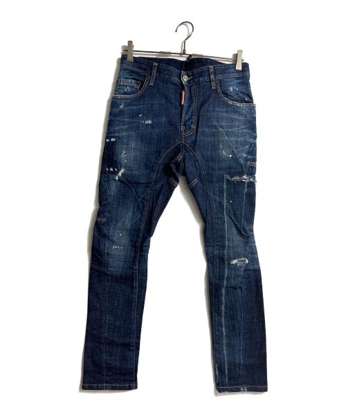 DSQUARED2（ディースクエアード）DSQUARED2 (ディースクエアード) Tidy Biker Jean インディゴ サイズ:44の古着・服飾アイテム
