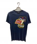 DSQUARED2ディースクエアード）の古着「ロゴプリントTシャツ」｜ネイビー