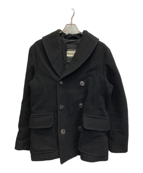 Rugby Ralph Lauren（ラグビーラルフローレン）Rugby Ralph Lauren (ラグビーラルフローレン) ショールカラーコート ブラック サイズ:Lの古着・服飾アイテム