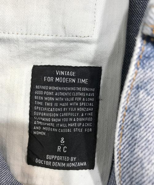&RC（アンドエスティ）&RC (アールシー) カーヴィーデニム インディゴ サイズ:38の古着・服飾アイテム