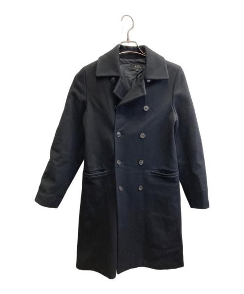 A.P.C.（アーペーセー）A.P.C. (アーペーセー) ウールダブルチェスターコート ブラック サイズ:Sの古着・服飾アイテム