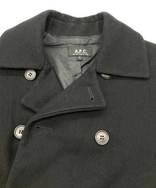 A.P.C.（アーペーセー）A.P.C. (アーペーセー) ウールダブルチェスターコート ブラック サイズ:Sの古着・服飾アイテム
