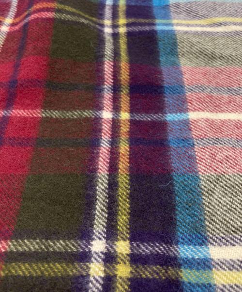 JOHNSTONS OF ELGIN（ジョンストンズオブエルガン）JOHNSTONS OF ELGIN (ジョンストンズオブエルガン) カシミヤチェックマフラー ベージュ×レッドの古着・服飾アイテム