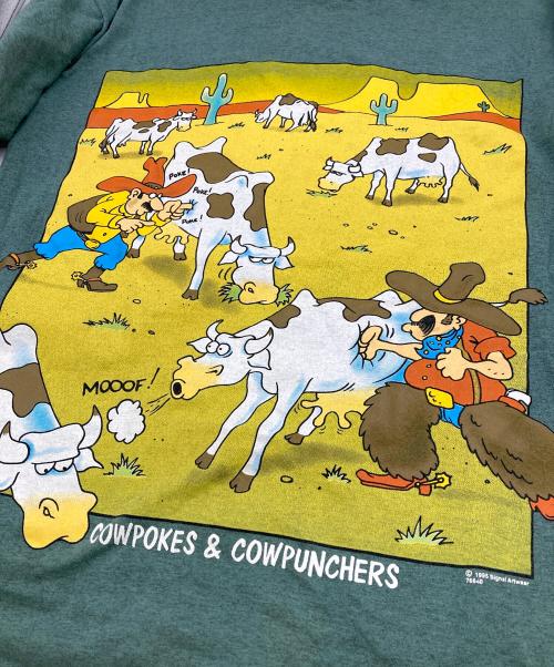 signal（シグナル）SIGNAL (シグナル) 90s Print Tee グリーン サイズ:不明の古着・服飾アイテム